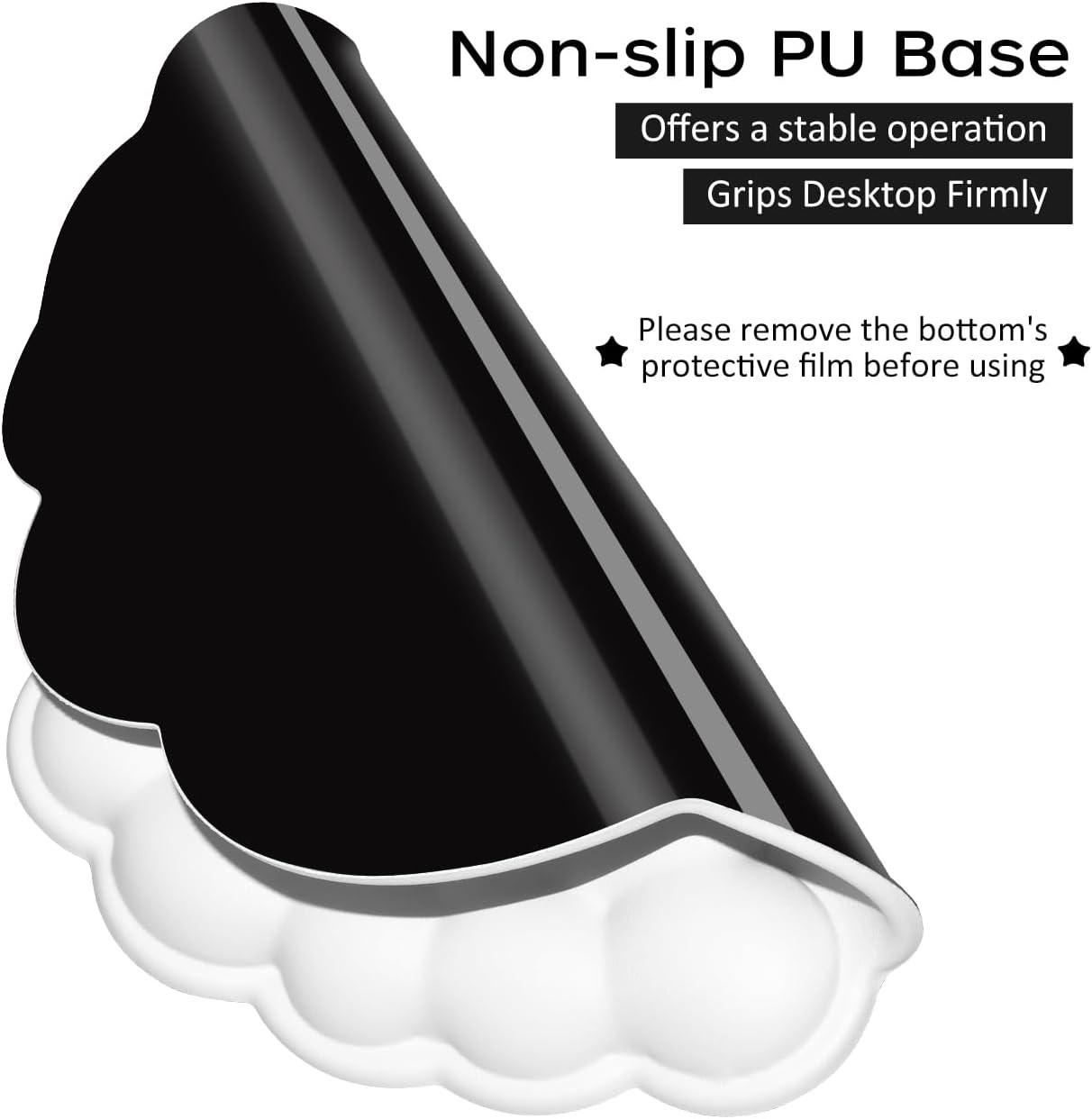 Mouse pad - Mouse pad with wrist rest - Ergonomic mouse pad - Mouse pad with leather surface, suitable for computers, laptops, office, home and travel, with non-slip bottom.