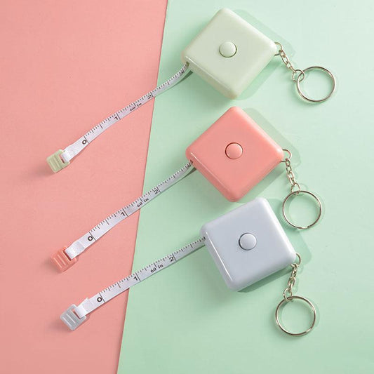 Tape measure - Extendable measuring tape - Small measuring tape - 1.5 m extendable measuring tape for sewing and crafts, body measurements, weaving fabrics - Set of 3 (blue, pink, green).