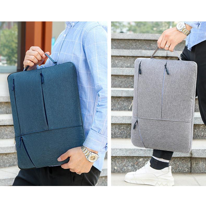 Laptop Case - Suitable for 13/14/15.6 inches - Zippered Laptop Case - Laptop Sleeve - Waterproof Oxford Cloth - Scratch and Wear Resistant, Easy to Carry - Blue.