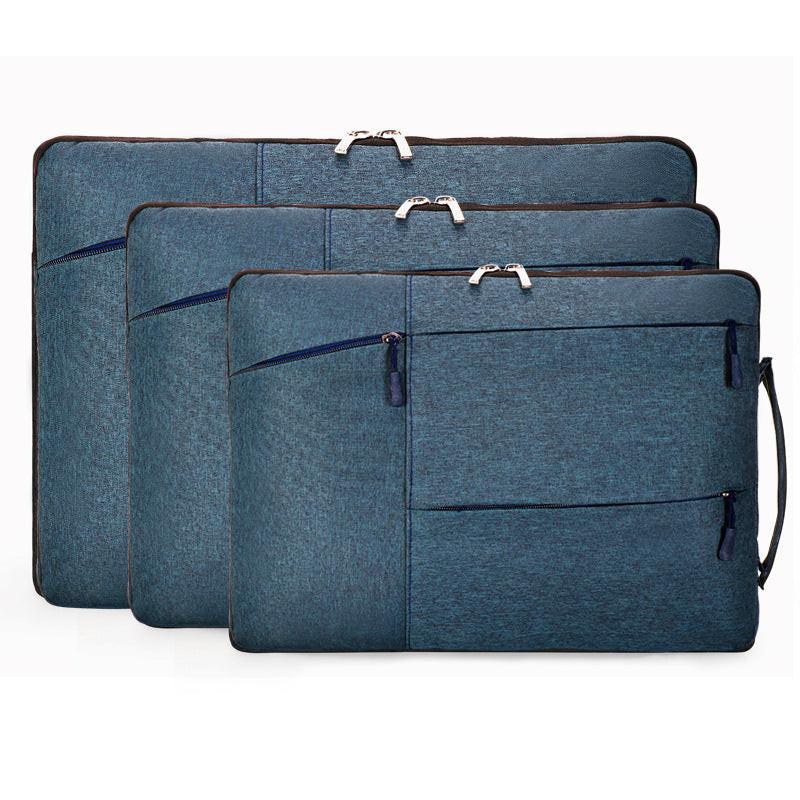 Laptop Case - Suitable for 13/14/15.6 inches - Zippered Laptop Case - Laptop Sleeve - Waterproof Oxford Cloth - Scratch and Wear Resistant, Easy to Carry - Blue.