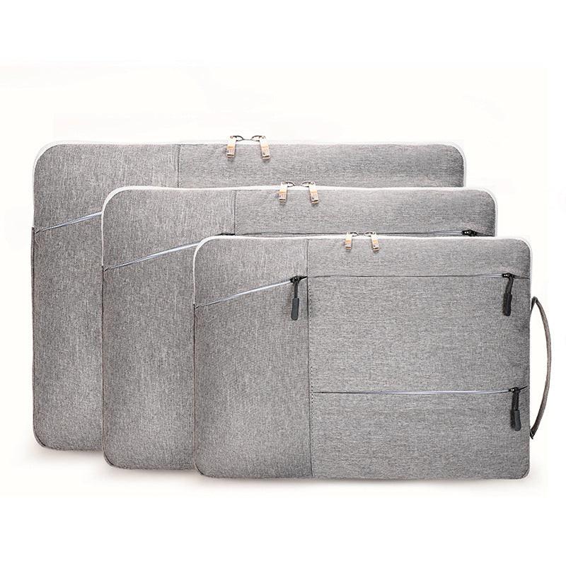 Laptop Case - Suitable for 13/14/15.6 inches - Zippered Laptop Case - Laptop Sleeve - Waterproof Oxford Cloth - Scratch and Wear Resistant, Easy to Carry - Gray.