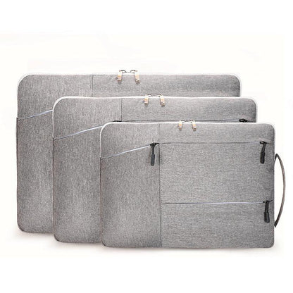 Laptop Case - Suitable for 13/14/15.6 inches - Zippered Laptop Case - Laptop Sleeve - Waterproof Oxford Cloth - Scratch and Wear Resistant, Easy to Carry - Gray.
