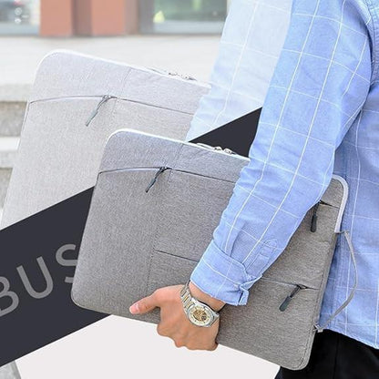 Laptop Case - Suitable for 13/14/15.6 inches - Zippered Laptop Case - Laptop Sleeve - Waterproof Oxford Cloth - Scratch and Wear Resistant, Easy to Carry - Gray.