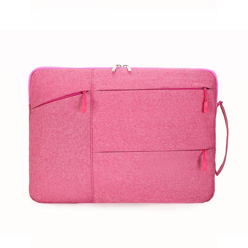 Laptop Case - Suitable for 13/14/15.6 inches - Zippered Laptop Case - Laptop Sleeve - Waterproof Oxford Cloth - Scratch and Wear Resistant, Easy to Carry - Pink.