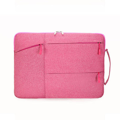 Laptop Case - Suitable for 13/14/15.6 inches - Zippered Laptop Case - Laptop Sleeve - Waterproof Oxford Cloth - Scratch and Wear Resistant, Easy to Carry - Pink.