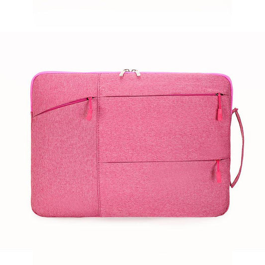 Laptop Case - Suitable for 13/14/15.6 inches - Zippered Laptop Case - Laptop Sleeve - Waterproof Oxford Cloth - Scratch and Wear Resistant, Easy to Carry - Pink.