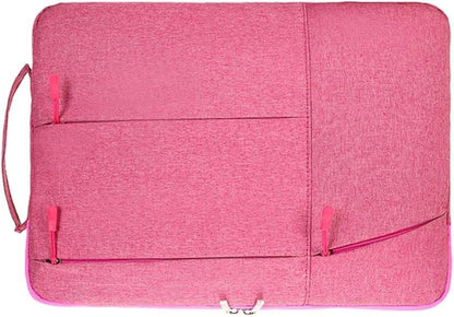 Laptop Case - Suitable for 13/14/15.6 inches - Zippered Laptop Case - Laptop Sleeve - Waterproof Oxford Cloth - Scratch and Wear Resistant, Easy to Carry - Pink.