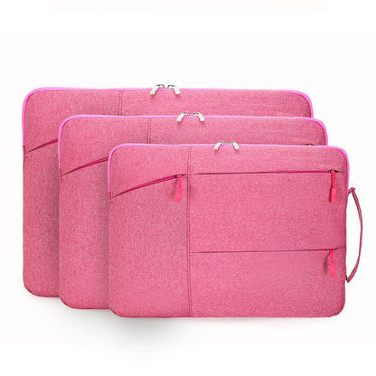Laptop Case - Suitable for 13/14/15.6 inches - Zippered Laptop Case - Laptop Sleeve - Waterproof Oxford Cloth - Scratch and Wear Resistant, Easy to Carry - Pink.
