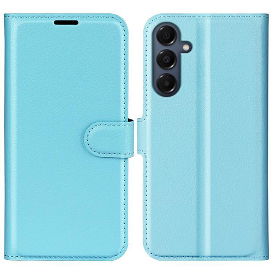 Compatible with Samsung Galaxy A17 5G Case Blue Litchi Texture Horizontal Flip Stand Cover for Compatible with Samsung Galaxy A17 5G.