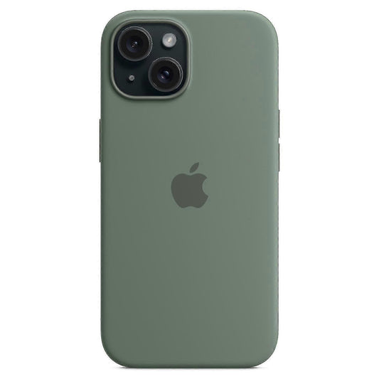 iPhone 15 Case Compatible with MagSafe Scratch-resistant Silicone Case Red Green.