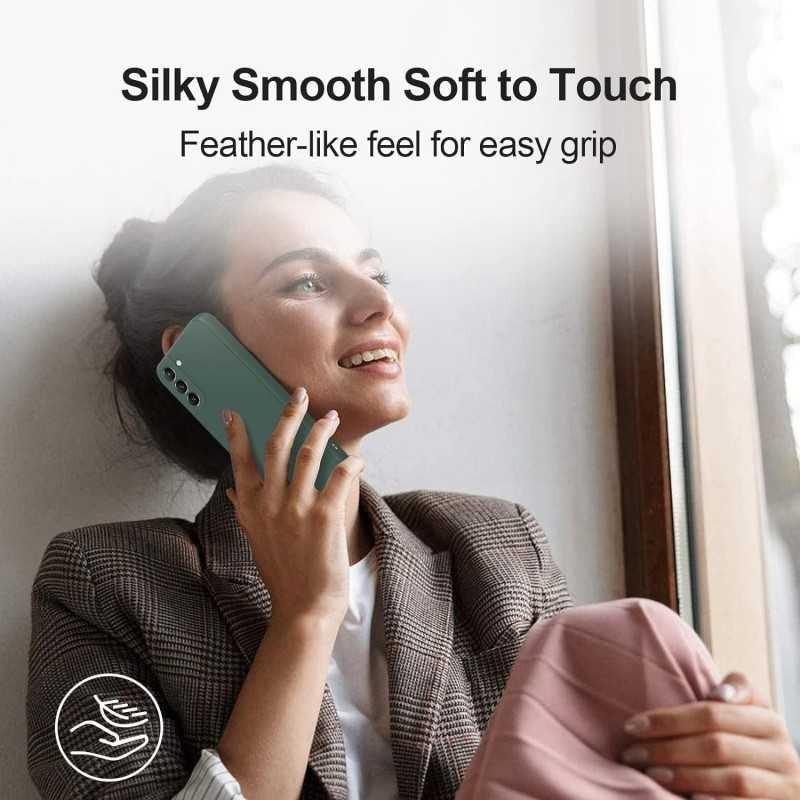 Compatible with Samsung S23 Case Samsung Green Matte Rubberized Camera Protection Liquid.
