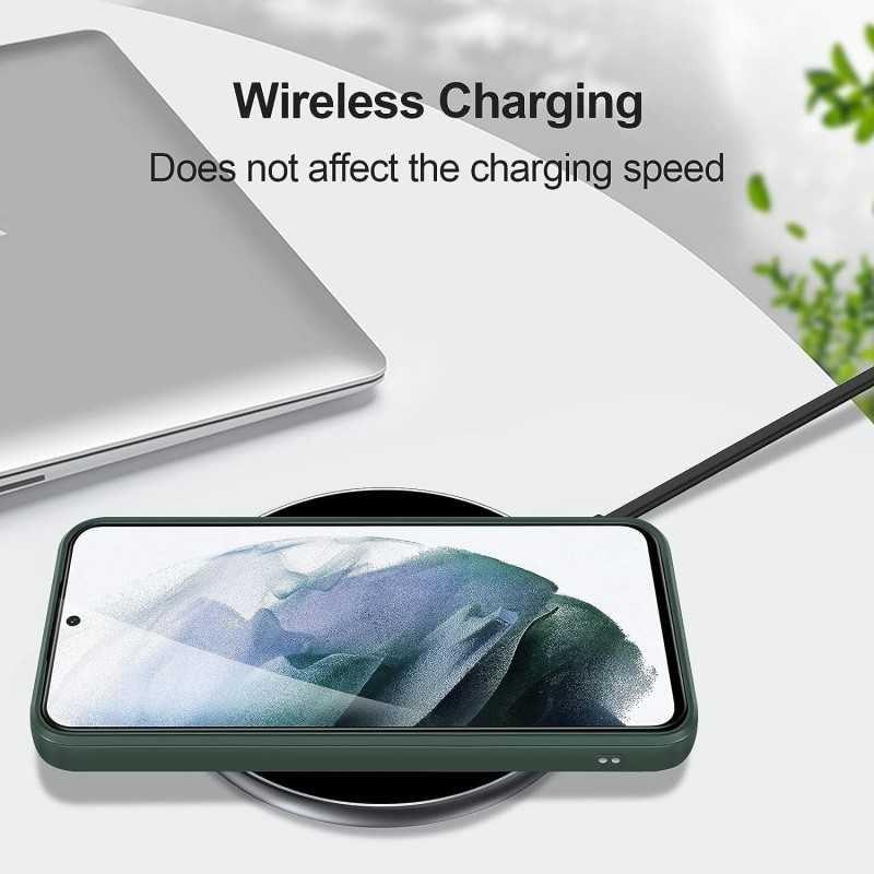 Compatible with Samsung S23 Case Samsung Green Matte Rubberized Camera Protection Liquid.