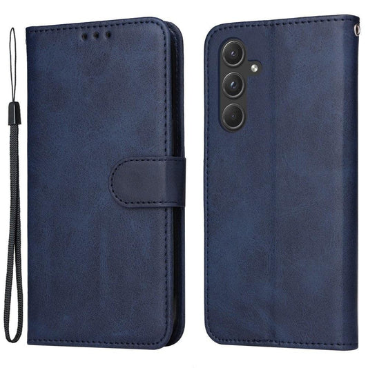 SKALO Compatible with Samsung A55 5G Wallet Case Samsung PU Leather Cover Blue.