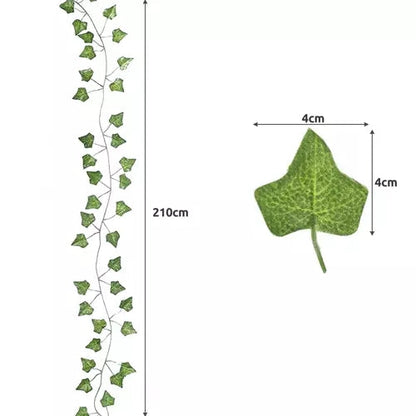 25 meters Ivy garland / Leaf garland - 2 m long Green