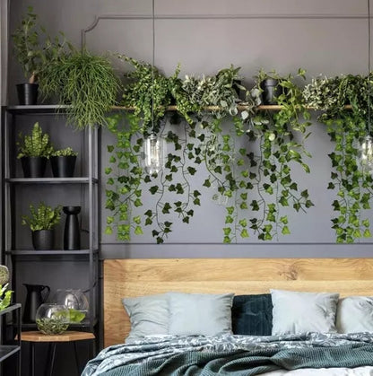 25 meters Ivy garland / Leaf garland - 2 m long Green