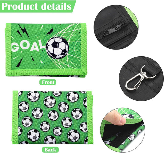 Football Pattern Chest Bag for Boys Mini Wallet Coin Purse.