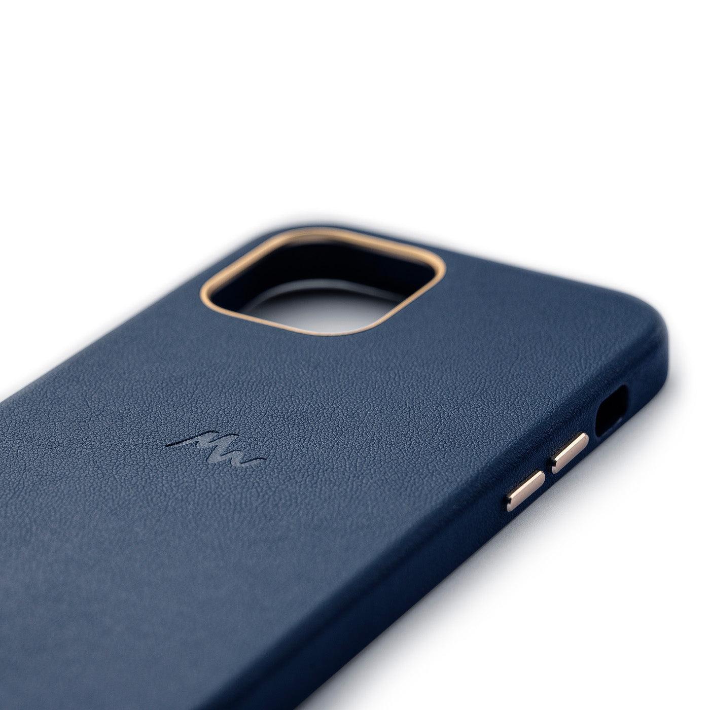 iPhone 12 / 12 Pro - MagSafe Leather Mobile Case - Marie Wolt Blu Blue iPhone 12/12 Pro.