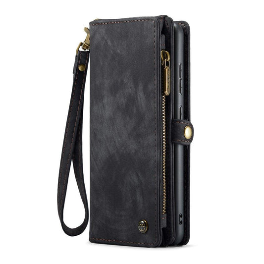 Galaxy S25 Wallet Case with Multi-Slot 2-in-1 Design Black Slim Protective Cover with Card Holder for Compatible with Samsung S25.
