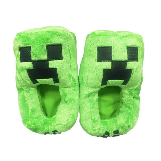 Minecraft Slippers Green Sizes 20-36.