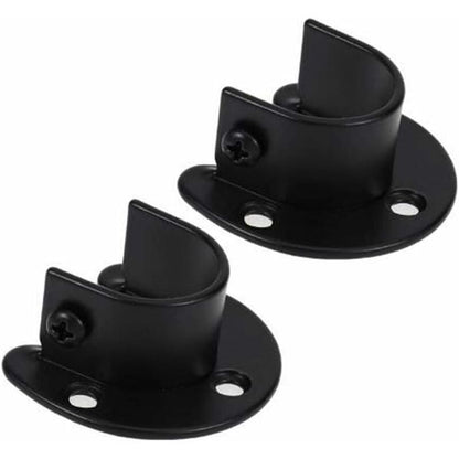 Wall Mounted Clothes Rod Holder for 1.26 Inch Diameter, Shower Curtain Rod Bracket, 2-Pack