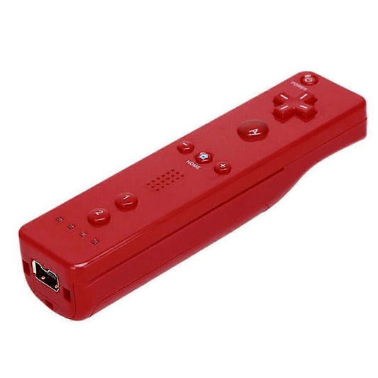 Wii Remote Control Red with Built-in Motion Plus Compatible with Nintendo Wii and Wii U.