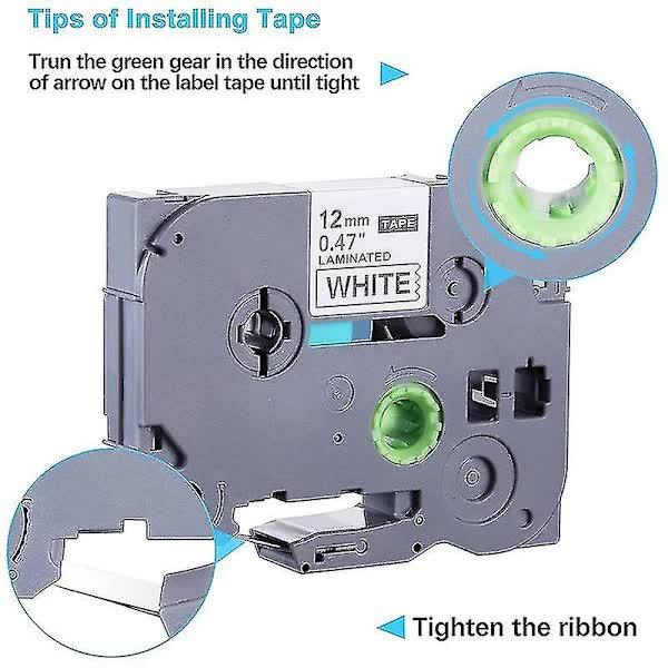 Brother TZE-231 Compatible 5-Pack Laminated P-Touch Label Printer Tape for PT-D Model.