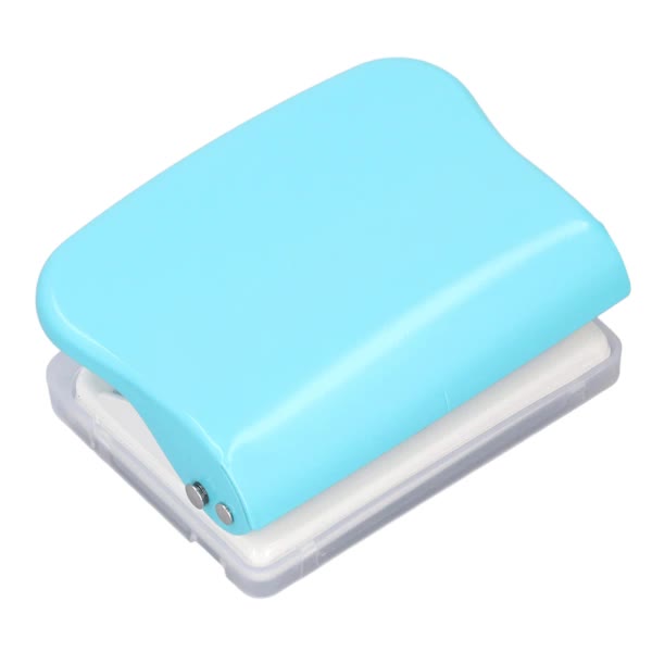 Handheld Portable Spiral Binding Machine for A4 A5 A6 A7 Paper, Round Hole Punch, Light Blue for School and Home Use