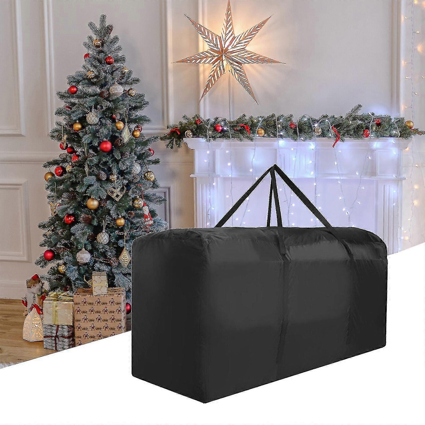 Christmas Tree Storage Bag Large 122x39x55cm Heavy Duty Waterproof Oxford Cloth with Handle