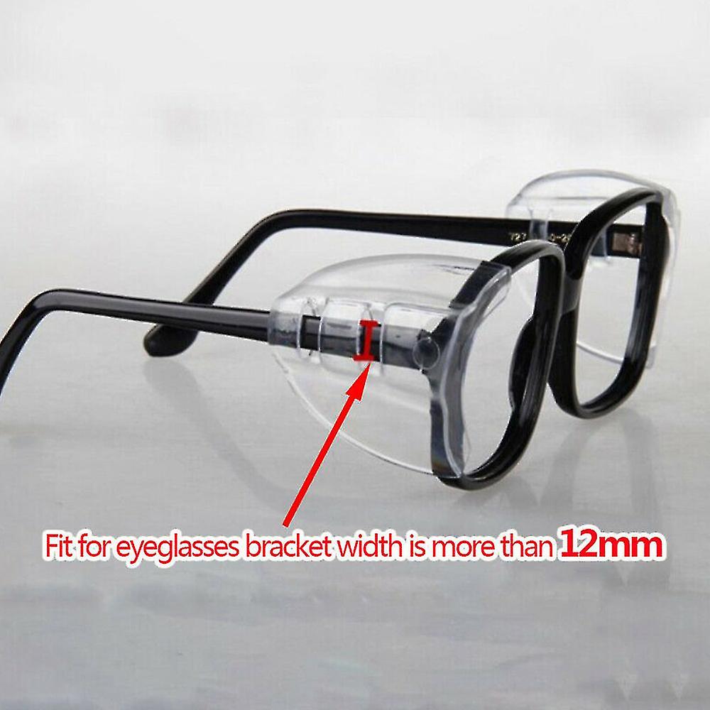 Universal Side Protection Glasses, Non-Slip Safety Glasses, Compatible with Oral-B, 4 Pairs