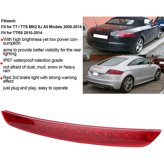 DEBUNS Brake Light Compatible with TT/TTS MK2 8J Models 2006-2014 Rear Third High Mounted 8J0945097.