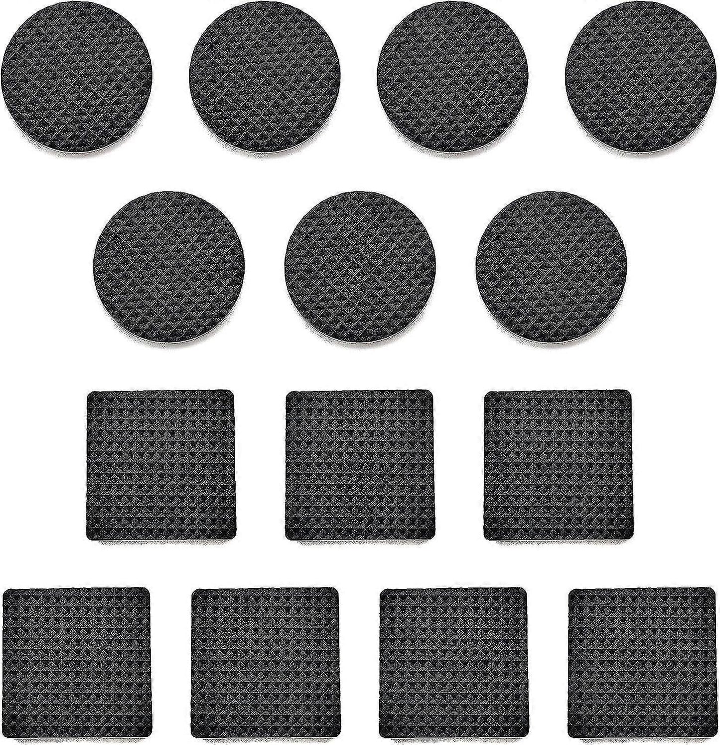 Non-Slip Rubber Pads 60 Pieces Self-Adhesive Furniture Protectors for Wooden Floors Tables Chairs Bed Legs