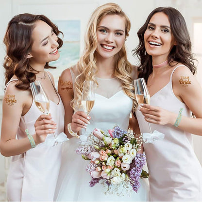 Party Sunglasses Heart Shaped Sunglasses, Bride to Be Heart Glasses Set, JGA Glasses Team Bride Bracelet, Bride Tattoo Stickers Tz-black