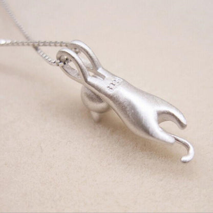 Cat Necklace Sterling Silver Jewelry for Women and Girls