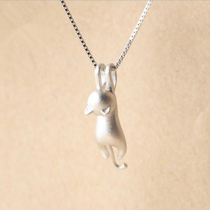 Cat Necklace Sterling Silver Jewelry for Women and Girls