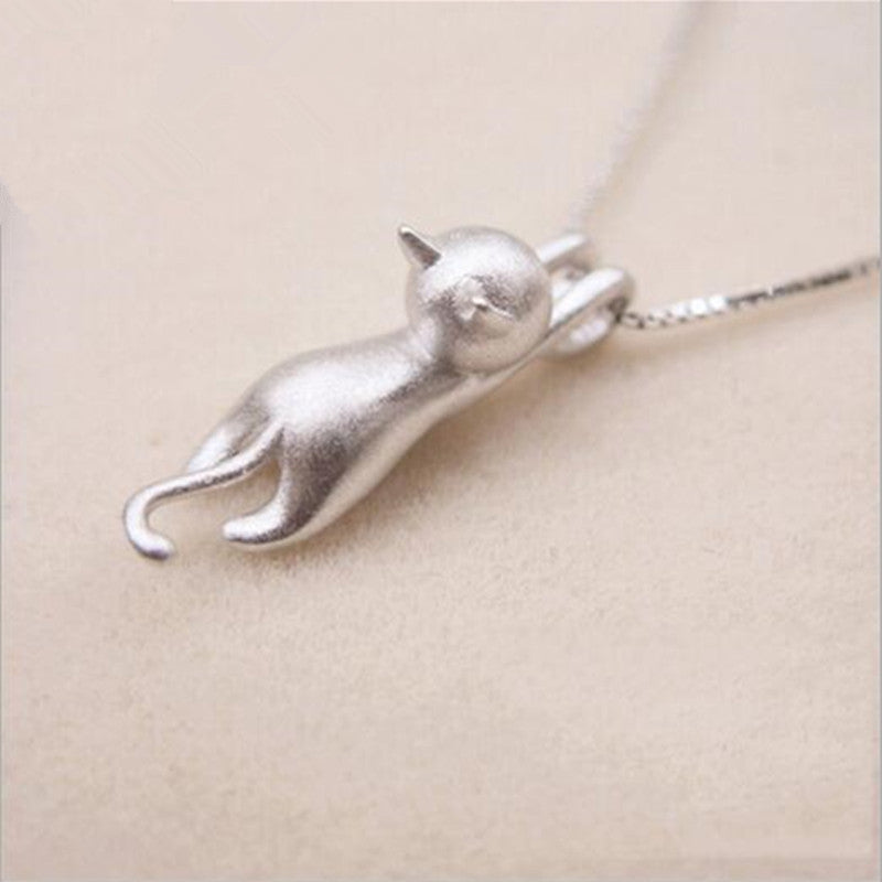Cat Necklace Sterling Silver Jewelry for Women and Girls
