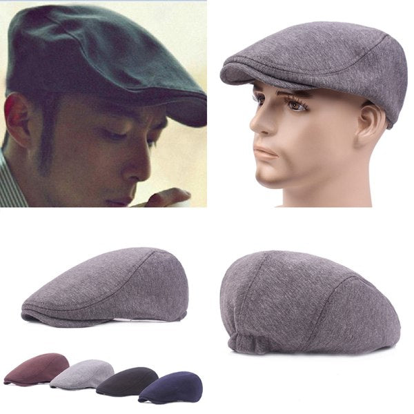Unisex Cotton Beret - Soft Casual Solid Color Cap for Men and Women with Compatible with Apple Compatibility, White, One Size