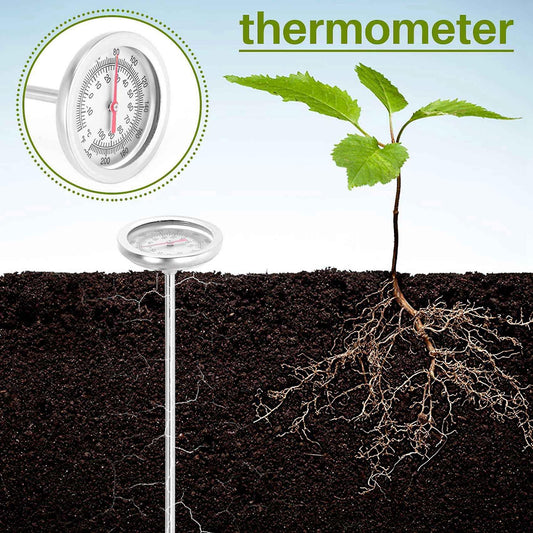 Compost soil thermometer 50 cm length stainless steel.