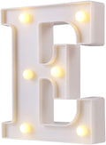 Luminous letters, very suitable for luminous weddings and birthday parties home decoration lamps (white, E) Capital letter E