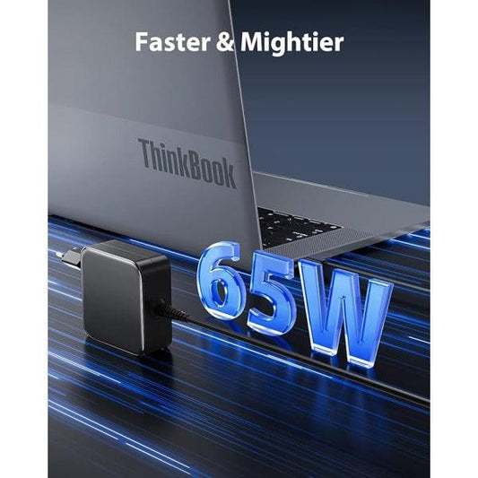 65W USB C Laptop Charger (1.8m) for Lenovo Thinkpad ASUS Zenbook.