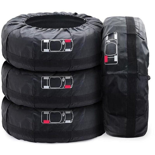 4 pcs Car Tire Covers 19-23\" Waterproof Dustproof Car Wheel Protector (Diameter 80cm).