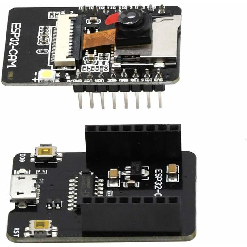 ESP32-CAM-MB ESP32 Dual-Core Bluetooth WiFi Development Board with Camera and TF Card Module 2pcs.