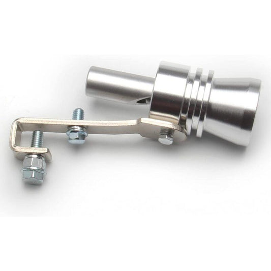 Turbo Whistle Simulator Aluminum Exhaust Whistle Universal Fit for 56mm to 85mm Pipes Exhaust Compatible with Universal Car.