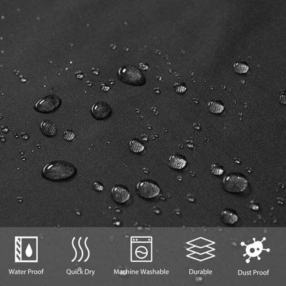 Waterproof Shower Curtain with Hooks - Anti-Mildew Washable Polyester Fabric - Black Bathroom Curtain 100x180cm
