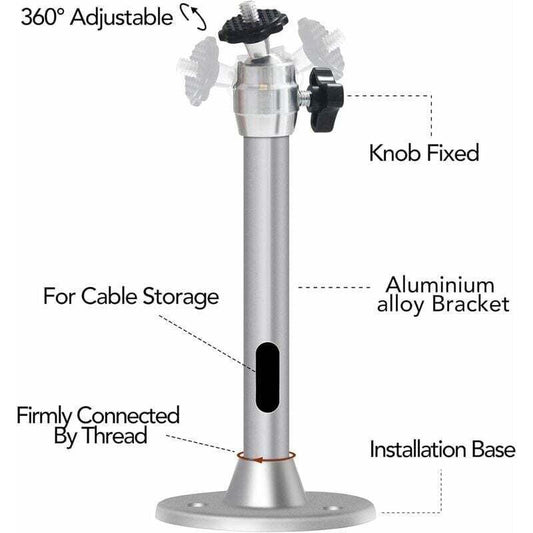 Projector Ceiling Mount for Mini Projector - Compatible with 3kg Load, 360Â° Rotation, 90Â° Tilt, Aluminum Ceiling and Wall Mount.