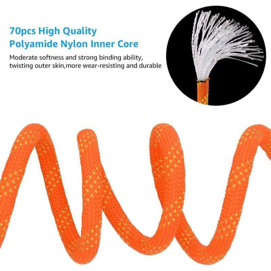 10mm Nylon Braided Safety Rope 10M for Hiking Climbing Rescue Anti-tear.