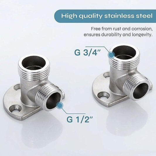 Outdoor Shower System Thermostatic Mixer Conversion Kit for Hose to Exposed Tap Surface Installation.