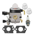Stihl FS38 FS45 FS46 FS55 FS74 FS75 FS80 FS85 KM55 HL45 Lawn Mower Carburetor Kit with Gaskets Primer Bulbs Spark Plugs.