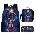 3-piece Lionel Messi football backpack school bag set.