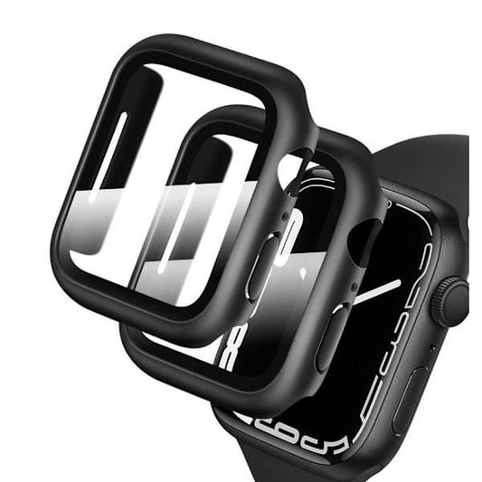 Compatible with Apple Watch Series 7/8/9 45mm 2-Pack Black Screen Protector.