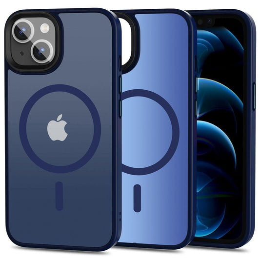 Compatible with iPhone 13 - MagSafe Case Shockproof Silicone Matte Blue.